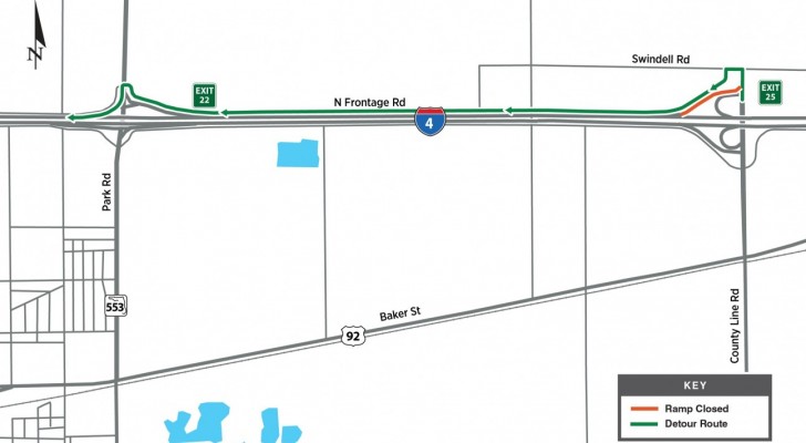 Westbound I-4 Ramp from County Line Road Closing Sunday Night
